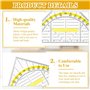 ADERTOS Equerre Ecole Rapporteur 12PCS Règle Equerre Rapporteur 2 en 1 Equerre de Géométrie Hypoténuse Kit Geometrie Triangle Eq