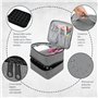 ADERTOS Trousse de Maquillage Organisateur de Vernis à Ongles Gris Sac de Rangement pour Vernis à Ongles Etui à Vernis à Ongles