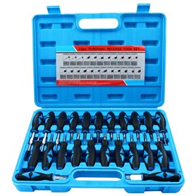 FreeTec 23pcs Terminal Outil de Voiture borne électrique, Câblage sertissage Connecteur Broche Outil de Retrait, Outils de répar FreeTec 23pcs Terminal Outil de Voiture borne électrique