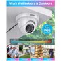 ZOSI H.265+ Kit Vidéo Surveillance avec 8CH H.265+ 5MP Lite DVR et Disque Dur 1 to, 4 Caméra de Surveillance Extérieure IP66, Dé