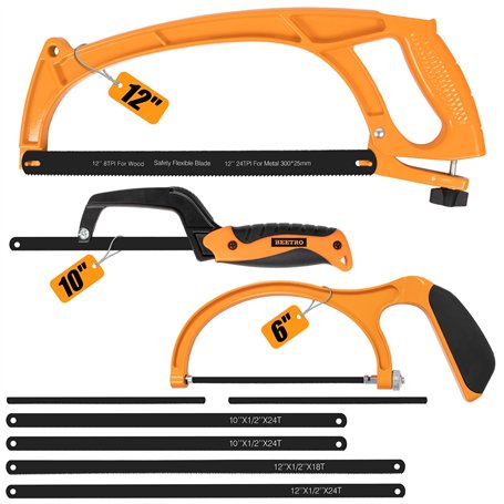 BEETRO Scie à Métaux - 3 Tailles (12'' Standard