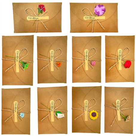 10 Pièces Rétro Kraft Fait à La Main