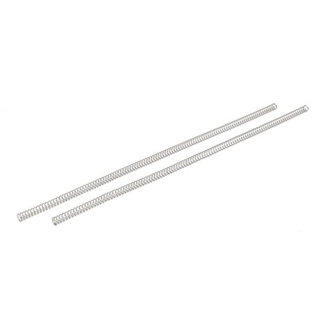 sourcing map Ressort de Compression 0.8mmx7mmx305mm 304 Acier Inoxydable Argenté 2pcs