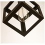 E27 Retro Métal Plafonnier Suspensions Luminaire Lustre Industriel Vintage Style Noir Créatif Metal Suspensions Luminaire Cube E