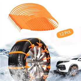 izosen Lot de 12 chaînes à neige antidérapantes universelles pour voiture izosen Lot de 12 chaînes à neige antidérapantes universelles pour voiture
