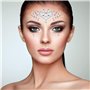 Briller dans les autocollants de bijoux du visage noir, Sirène face gemmes les yeux diamants Peinture corporelle pour le festiva