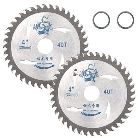 SI FANG Lot de 2 lames de scie circulaire TCT de 110 mm, arbre de 20 mm x 40 dents, disque de coupe spécial pour bois, bois dur  SI FANG Lot de 2 lames de scie circulaire TCT de 110 mm