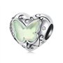 Charms pendentifs pour bracelets Pandora - Pendentif papillon vert en argent sterling 925