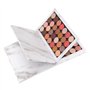 Allwon 4 - layer Book Marble Magnetic Palette large empty Vanity Palette Storage Box for Eye Shadow Lip blush Red Powder (White)