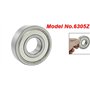 sourcing map Roulement 6305ZZ 25 x 62 x 17 mm à billes à gorge profonde à double blindage Moteur électrique