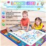 MOOING Tapis Magique Dessin Enfant Matte120*90cm, pour Griffonnage d'eau, avec 3 stylos à eau et livre coloré Cadeaux de Jouets 