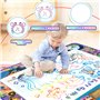 MOOING Tapis Magique Dessin Enfant Matte120*90cm, pour Griffonnage d'eau, avec 3 stylos à eau et livre coloré Cadeaux de Jouets 