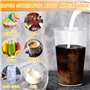MOYKSRR 50 Pack Gobelets Réutilisables, Tasse À Boire, Gobelets en Plastique 500ml /16oz Reutilisable - Gobelet Plastique pour F