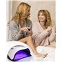 Zawaer Lampe UV LED Ongles Gel, 380W Professionnel Sèche Automatique, 81 Lumières Séchage Rapide, Grand LCD Ecran, 4 Minuteries