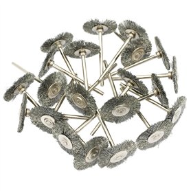 Niupika Lot de 20 brosses rotatives en fil d’acier