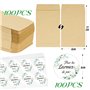 100pcs Pochettes Mouchoirs pour Larmes de Joie Mariage Sachet Kraft avec Autocollant de Larmes de Joie Enveloppes pour Mouchoirs