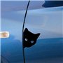 Autocollant Sticker Tête de Chat Noir Voiture Vinyle Scooter Car Tuning Camion