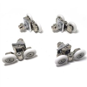 Smooth Rouleaux de Porte de Douche de douche double roues de porte 23 mm 4 pièces Smooth Rouleaux de Porte de Douche de douche double roues de porte 23 mm 4 pièces