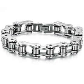 Keybella Bracelet Chaîne Homme Moto Vélo Acier Inoxydable Style Punk Cadeau pour Père Frère 21.5cm Keybella Bracelet Chaîne Homme Moto Vélo Acier Inoxydable Style Punk Cadeau pour Père Frère 21.5cm