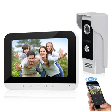 FTSTech Téléphone Vidéo de 7inch WiFi Tuya Système de Téléphone Portail Touch Panneau Tactile