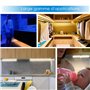 LAMPAOUS Lampe de Placard cuisine Barre ruban led lumière encastré Dimmable 4W*3 Blanc naturel 4000K 12V DC pour Cabinet/Miroir/