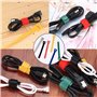 70 Pièces Sangle Câble Réutilisables, Attaches de Câble Nylon, Serre Câbles Electriques avec Crochet et Boucle, Organisateur Cli