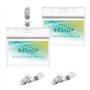 BELIOF 50 Sets de Clip à Badge et Porte-Badge Transparente Pour Suspendre Cartes d'Identité Outils pour Cartes Étudiants Infirmi