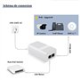 PROCET Gigabit PoE Injecteur 48V 15,4W IEEE802.3af PoE d'alimentation injecteur Ethernet Adaptateur 100 mètres Longue Distance p