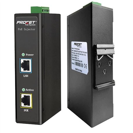 Injecteur PoE Gigabit sur Rail DIN Alimentation PoE 30 W