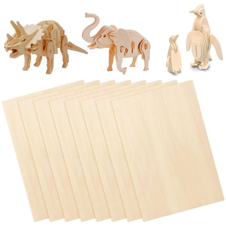 Lot de 20 plaques de tilleul de 300 x 200 x 2 mm