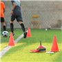 MIVIDE 100pcs Plots Sport, 19x5cm Plots Football Entrainement, Plots de Marquage avec Support et Sac Filet, Cône de Disque pour