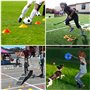 MIVIDE 100pcs Plots Sport, 19x5cm Plots Football Entrainement, Plots de Marquage avec Support et Sac Filet, Cône de Disque pour
