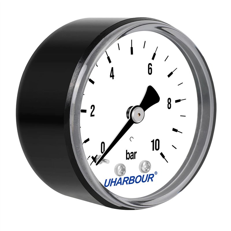 Uharbour Manomètre de pression d'eau 0-11 bar/160Psi avec double