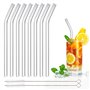 Lot de 8 Paille en Verre Réutilisables