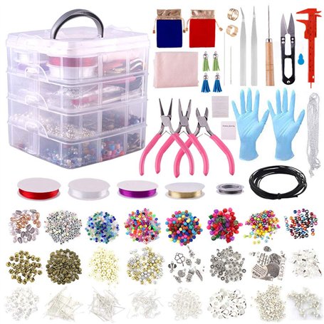 Umisu Kit de Fabrication de Bijoux 2020 Pièces Accessoires DIY Perles Charmes Breloques pour Fabrication de Collier Bracelet Bou
