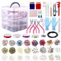 Umisu Kit de Fabrication de Bijoux 2020 Pièces Accessoires DIY Perles Charmes Breloques pour Fabrication de Collier Bracelet Bou