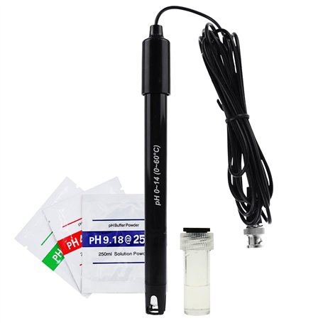 DANOPLUS 300 cm de longueur Câble Électrode Sonde de pH remplaçable (0-14 pH)