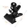 Huayue 2pcs Pince Porte-Réflecteur, Supports d'Appareils Photo pour Flash Support De Pince De Caméra avec Tête à Bille à Vis 1/4