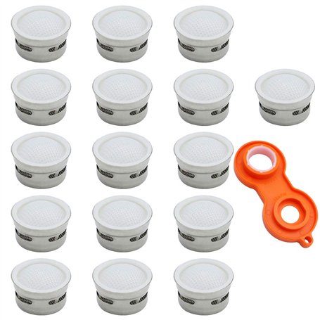 DXLing 16 PCS Mousseurs Robinet Acier Inoxydable Mousseur Aérateur Robinet Économiseurs d'Eau Bubbler Remplaçable Barboteur Acce