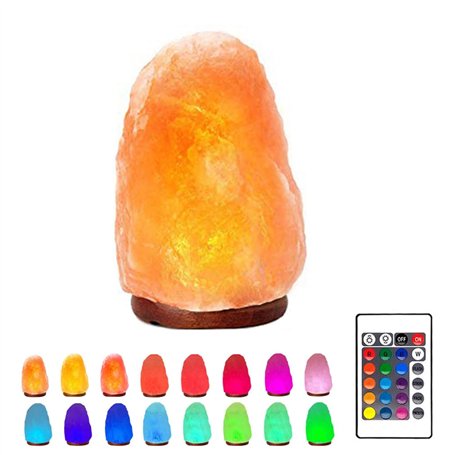 Lampe de sel de roche de l'Himalaya - Original Crystal Natural USB Himalayan Lamp Purificateur d'air avec 16 couleurs changeante
