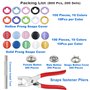 EuTengHao Lot de 804 boutons pression creux et solides en métal avec outil de réglage pour les travaux manuels et la couture en