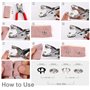 EuTengHao Lot de 804 boutons pression creux et solides en métal avec outil de réglage pour les travaux manuels et la couture en