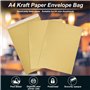 RMENOOR Lot de 50 Enveloppes A4 Kraft Enveloppes d'Expédition Marron Grandes Enveloppes Sans Fenêtre Enveloppe avec Fermeture Au