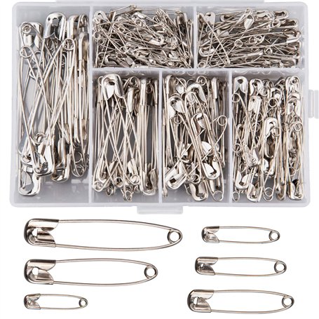 Luter 250 Pièces 6 Tailles Épingle a Nourrice - Épingles de Sûreté Résistantes à la Rouille pour Couture Maison