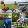 Anley Drapeau de sécurité pour vélo 1,8 m avec mât en fibre de verre et support de montage –Longueur réglable–Drapeaux de sécuri