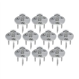 Piton Douille Rétractable + 3 Vis | pour Fixation bâche Couverture de Piscine sur Plage Bois | Alu/INOX | Lot de 10 pièces - POO