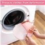 Lot de 4 Filet Linge Machine à Laver, Petits Filets à Linge Semi-Circulaires pour Machine à Laver - Sac à Linge Doux avec Suppor