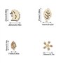 Dylan-EU 200 pièces Tranche en Bois Fleur en Bois Mixte Formes de Feuilles en Bois pour Arbre de Noël Mariage Bricolage Scrapboo