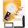 Loupe Grossissante avec 18 LED et Support