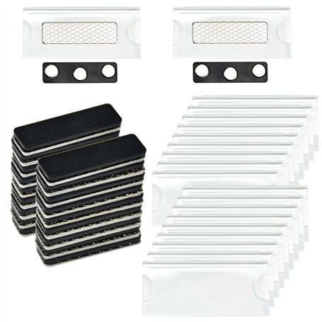 ADERTOS 18PCS Porte Badge Personnalisé Badge Aimanté Badges Nominatifs Magnétiques Porte-noms Magnétiques Badge Nominatif Aimant